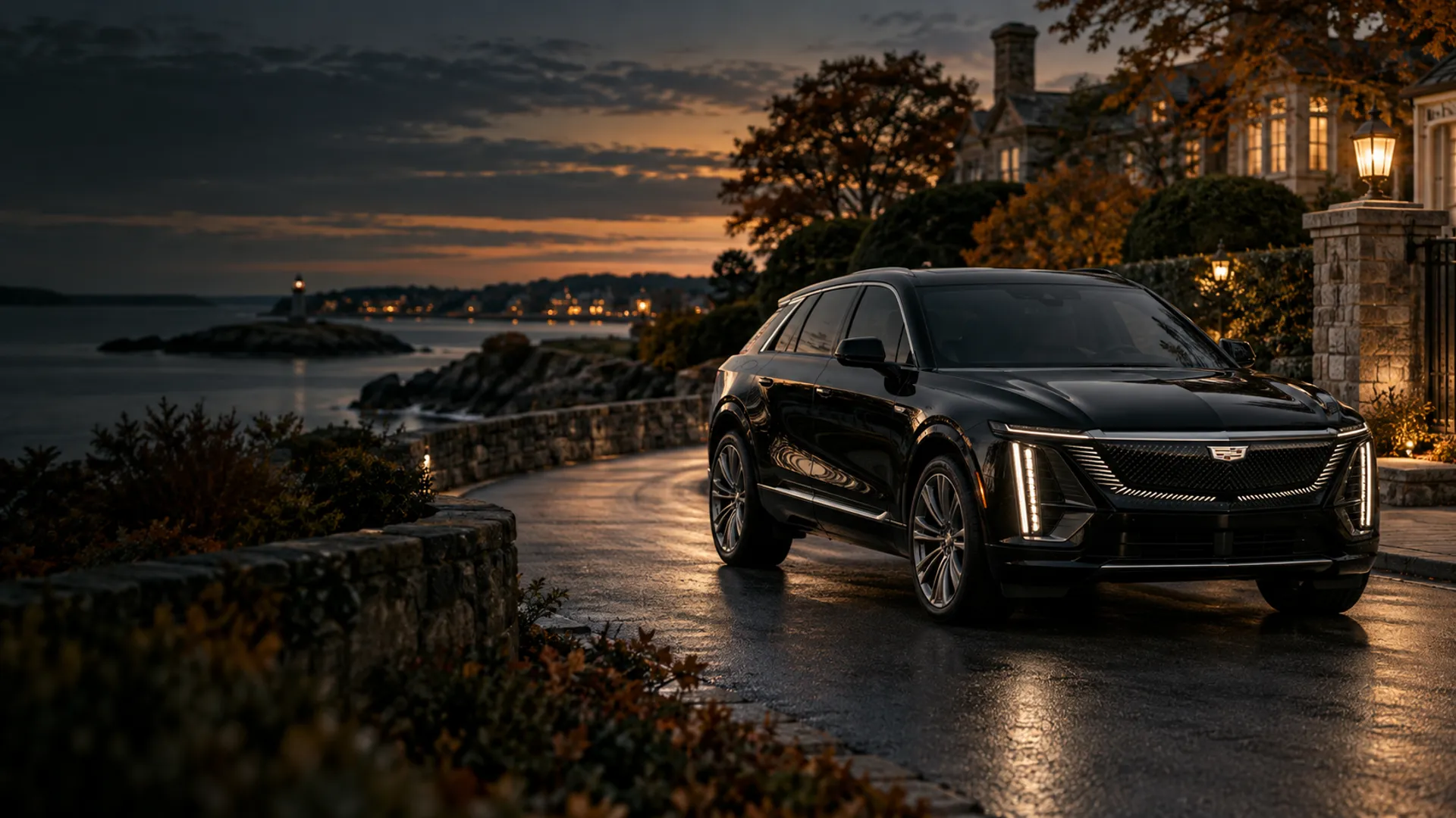 Black luxury SUV prepared for private event transportation